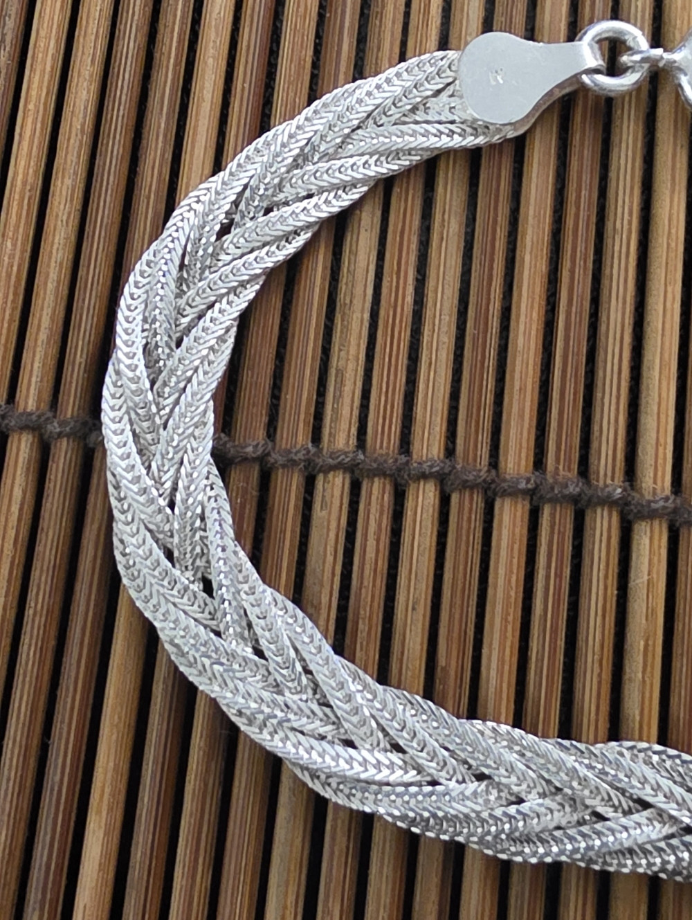 925 Silver Braided Bracelet (Vintage) - Picture 3 of 15